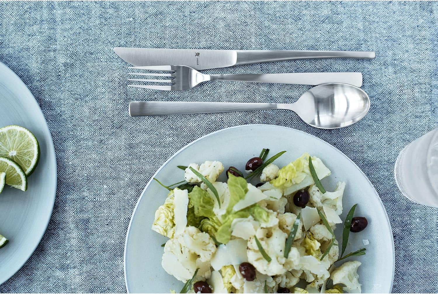 WMF Corvo Besteck Set 12 Personen, 66 Teilig, 60 Teile Mit Servierbesteck, Hohheftmesser, Cromargan Protect Mattiert, Kratzbeständig, Spülmaschinenfest Kitchen Naty Shop