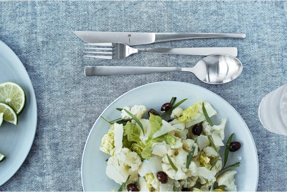 WMF Corvo Besteck Set 12 Personen, 66 Teilig, 60 Teile Mit Servierbesteck, Hohheftmesser, Cromargan Protect Mattiert, Kratzbeständig, Spülmaschinenfest Kitchen Naty Shop