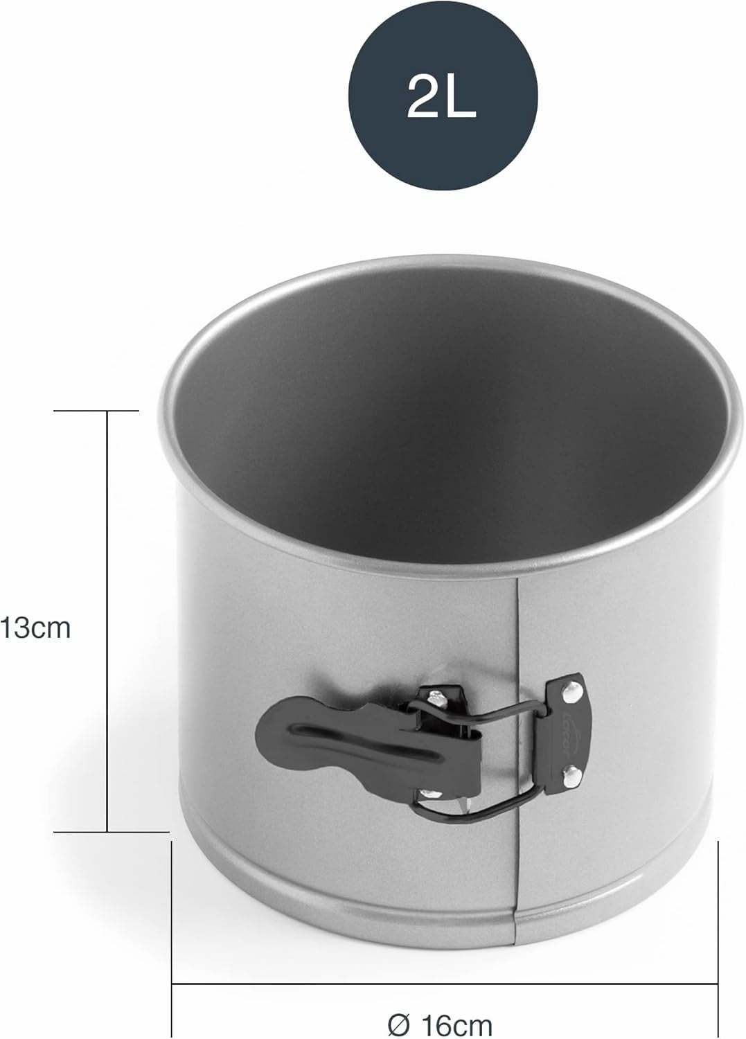 Molde para panettone, desmontable, acero al carbono, antiadherente, diámetro 16 cm, volumen 2 litros Moldes y bandejas para hornear Naty Shop