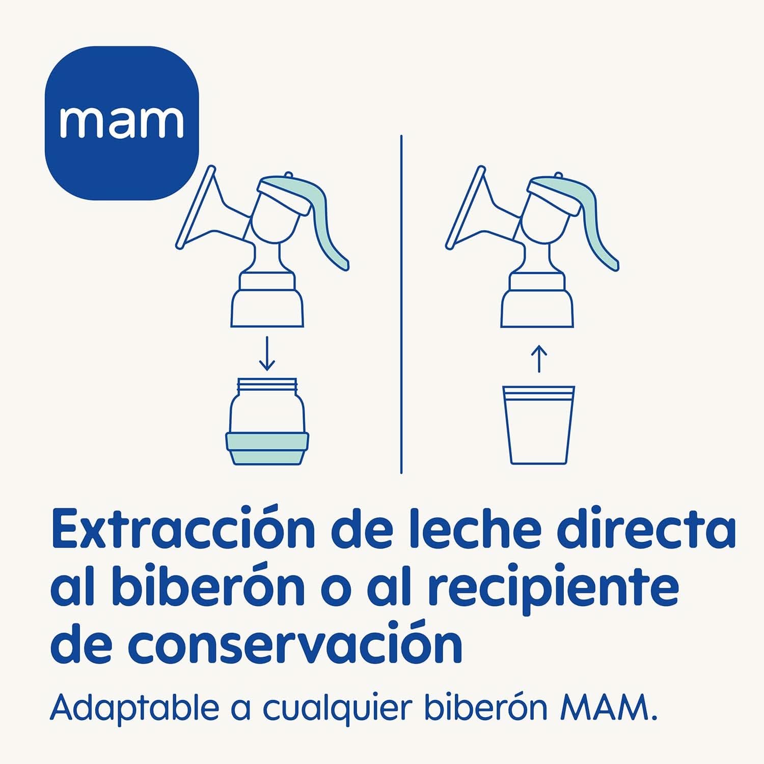 MAM Sacaleches manual E102 - Sacaleches para leche materna, cómodo y eficaz Accesorios Alimentación y Lactancia Tienda Bebe Naty