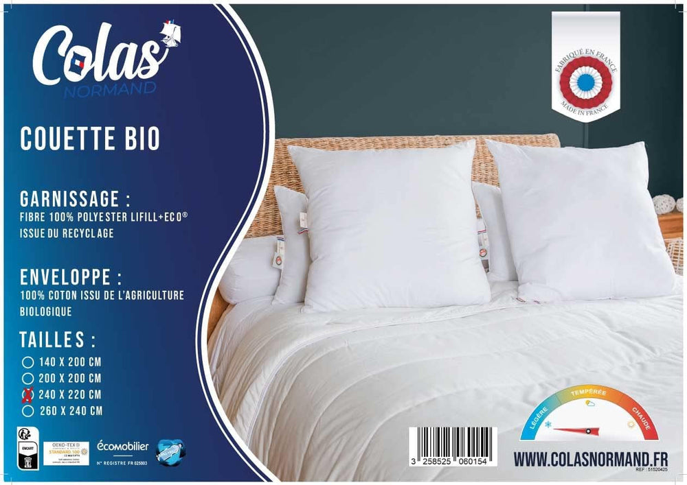 COLAS NORMAN | Edredón ligero, 240 X 220 cm, algodón orgánico, relleno reciclado Edredones y edredones Naty Shop