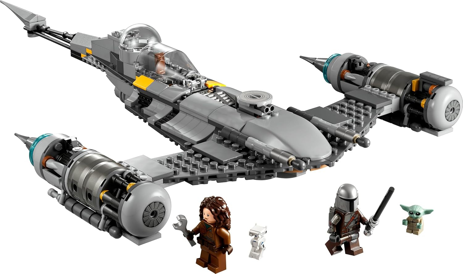 LEGO Star Wars Mandalorian Fighter N-1 del libro de Boba Fett Juguete de construcción con nave espacial, juego de 4 personajes, incluida la figura de Baby Yoda 75325 Juegos de construcción Besuche den LEGO-Store