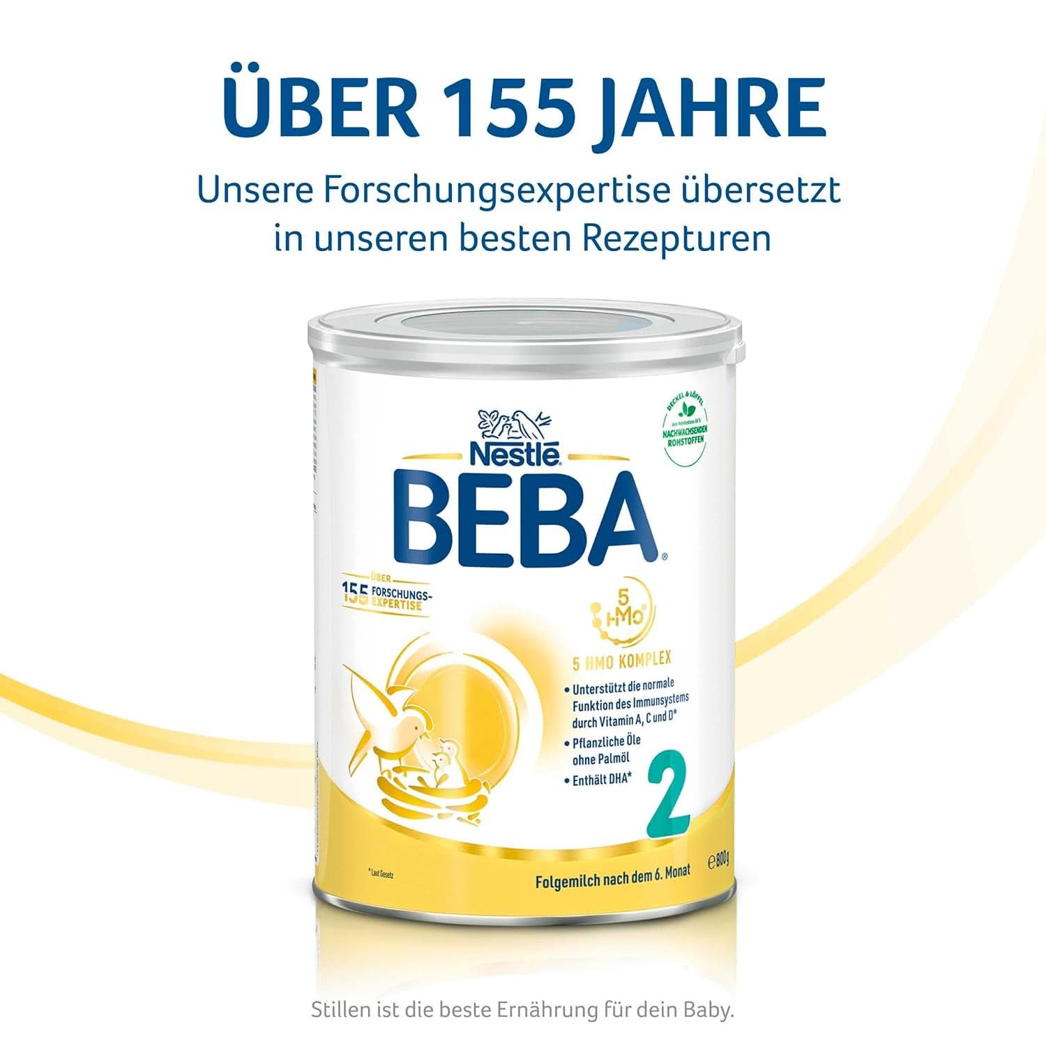 Nestlé BEBA 2 Leche de continuación en polvo a partir de los 6 meses, con complejo 5 HMO, solo lactosa, sin aceite de palma, paquete de 3 (3 X 800G) Mother and Child Naty Shop