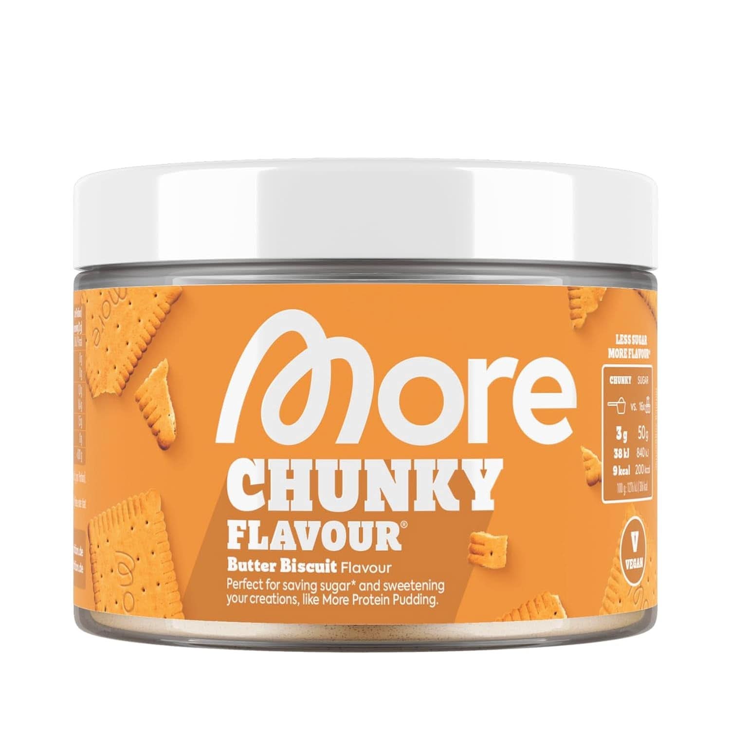 MÁS Chunky Flavor, Cheesecake de Arándanos, saborizante en polvo para endulzar con inulina y lactasa, 150 gramos Edulcorantes Naty Shop 150 G (1Er Pack) Butterkeks
