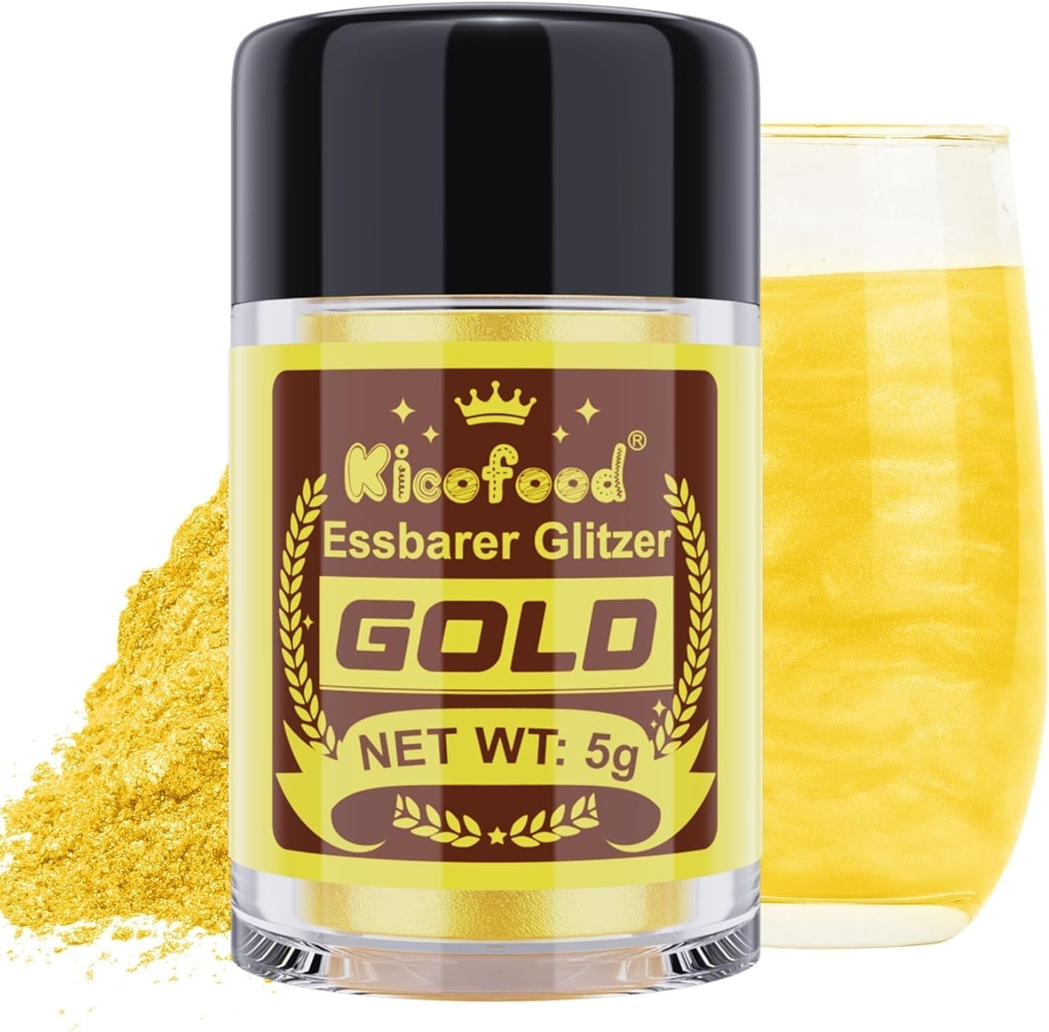 Kicofood, purpurina comestible, 5 gramos, varios colores Glitter Naty Shop Audiou
