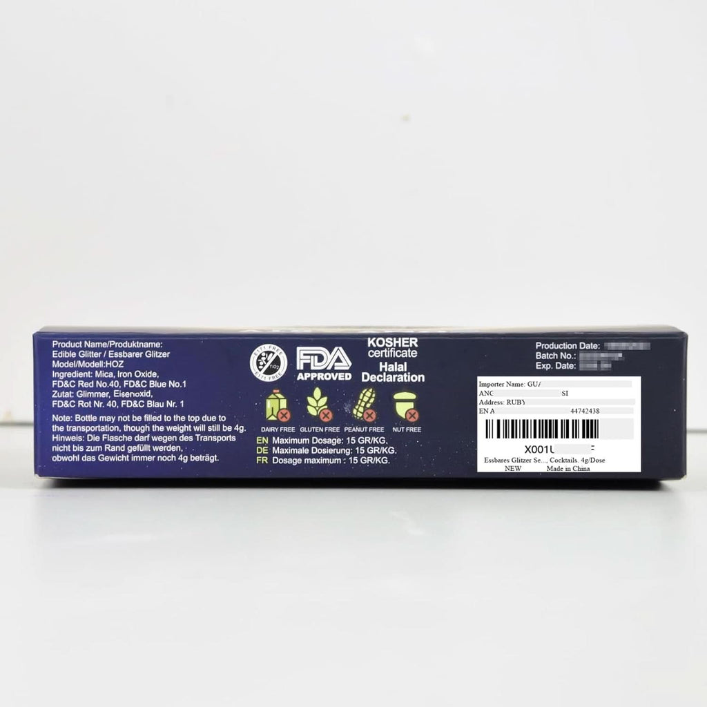 Glitter comestibil pentru bauturi, 4 grame Glitter Naty Shop