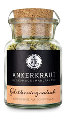 Ankerkraut Aderezo para ensalada Nordisch Gewürz, 115 g en vaso de corcho, Aderezo para Knackigen Salat Schnell Selber Machen, Premium Qualität aus Hamburg