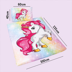 Ropa de cama para niña, Unicornio, 100 x 135 cm y 40 x 60 cm, algodón Ropa de cama - infantil Naty Shop