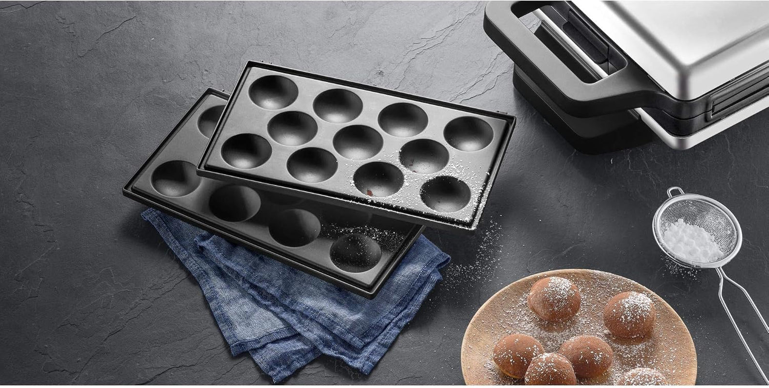 Accesorios WMF Lono Snack Master, juego de 2 platos para muffins, revestimiento antiadherente Moldes y bandejas de horno Naty Shop