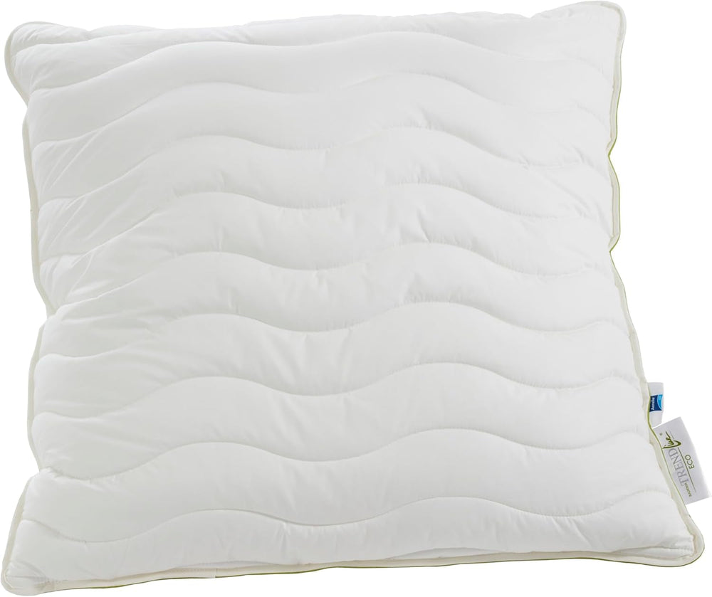 Badenia Trendline Eco Pillow Aerelle Blue 80 X 80 Cm, alb, certificat Oeko-Tex, produs în conformitate cu standardul de calitate german Perne standard Naty Shop