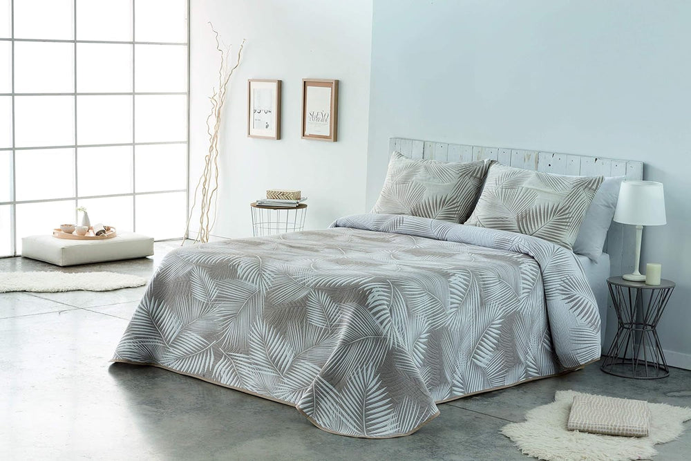 VIALMAN Sofia 30 Bouti Edredón ligero para cama de matrimonio | Medidas edredón 250 X 270 cm, gris Edredones y edredones Naty Shop Taupe 230X270 Cm