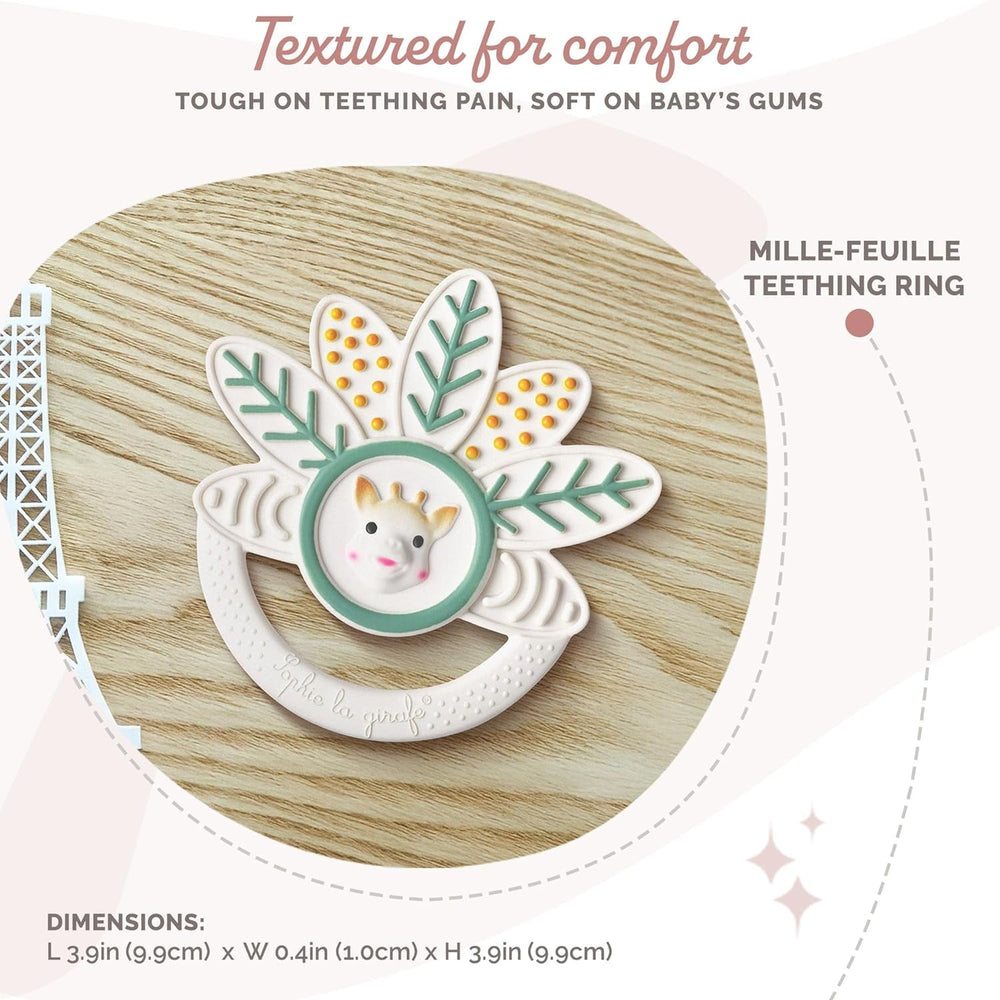 Girafa Sophie - Inel de dentiție cu o mie de frunze Girafa Sophie – Jucărie de mestecat – Cauciuc – Diverse texturi – Pentru copii de la 0 luni