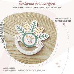 Girafa Sophie - Inel de dentiție cu o mie de frunze Girafa Sophie – Jucărie de mestecat – Cauciuc – Diverse texturi – Pentru copii de la 0 luni