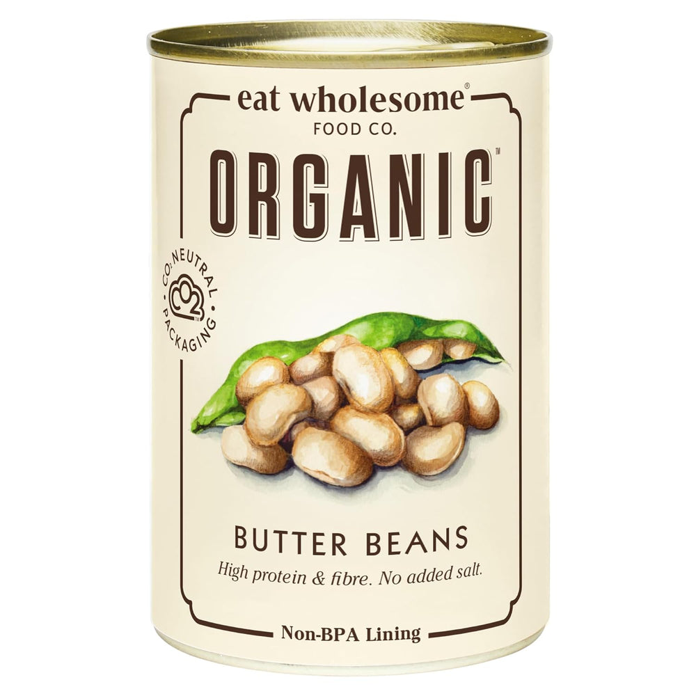 Eat Wholesome Garbanzos Orgánicos, 400 g (Paquete de 12) - Cocidos en Agua, Sin Sal Añadida, 100% Naturales, Fuente de Proteínas, Vegano, Forro Sin BPA y Envase Neutro de CO2