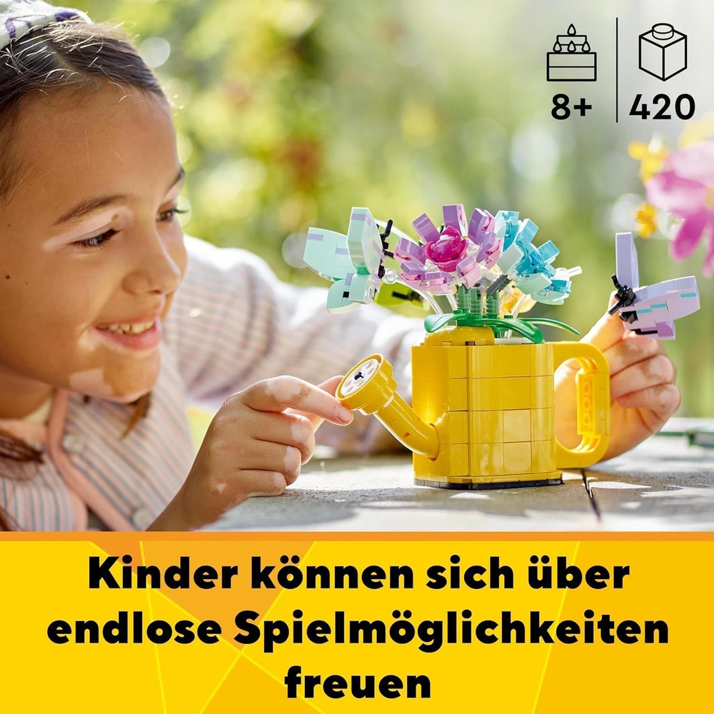 LEGO Creator Set de aspersores de flores 3 en 1, decoración de la habitación de los niños, construye un aspersor con un ramo de flores, botas de goma o 2 pájaros de juguete, regalo creativo para niñas y niños de 8 años 31149 Juegos de construcción Besuche den LEGO-Store
