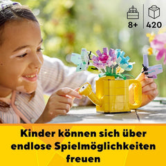 LEGO Creator Set de aspersores de flores 3 en 1, decoración de la habitación de los niños, construye un aspersor con un ramo de flores, botas de goma o 2 pájaros de juguete, regalo creativo para niñas y niños de 8 años 31149 Juegos de construcción Besuche den LEGO-Store