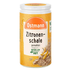 Ostmann Gewürze – Zitronenschale, gemahlene Schale für ein frisches Zitronen-Aroma, zum Backen oder Verfeinern von Soßen, Dressings & Desserts, vegano, 35 g (Verpackungsdesign kann abweichen)
