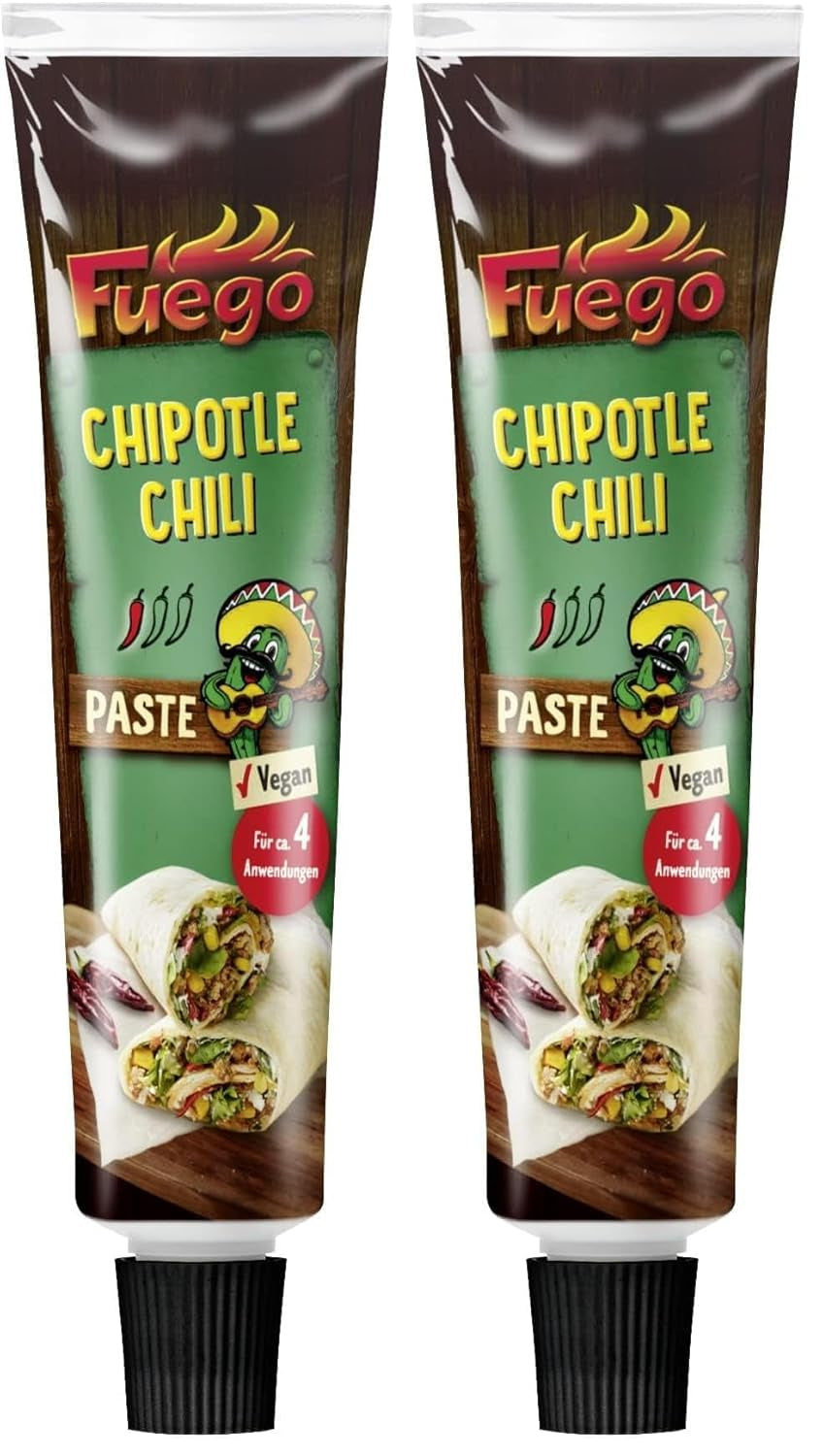 - Pasta De Chile Chipotle, Platos Mexicanos Picantes, Para 4 Anwendungen, Vegano, 1 x 40 g