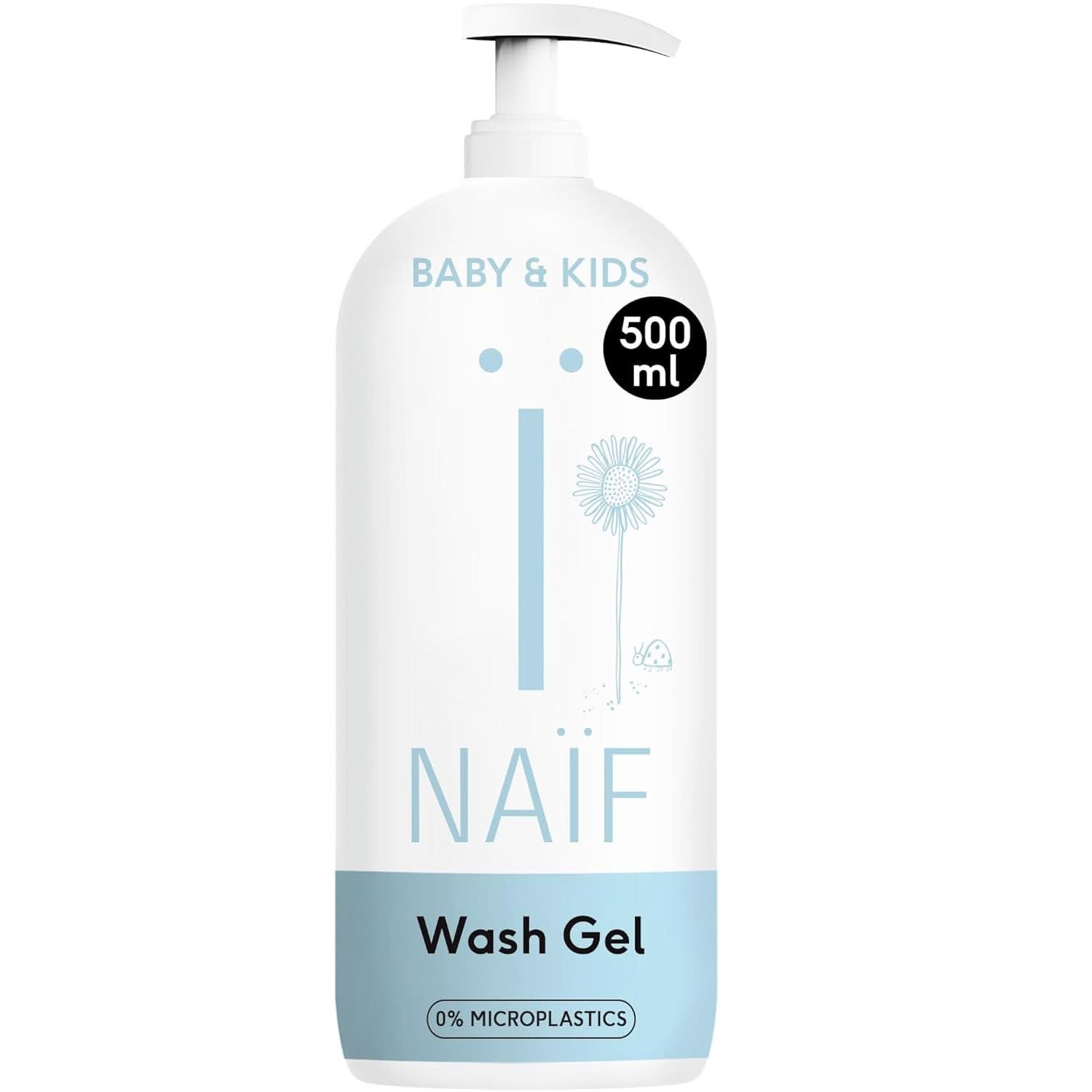 Naïf Gel de lavado nutritivo - Para bebés y niños - Ingredientes naturales - 100% vegano - 200 ml Madre e Hijo Naty Shop