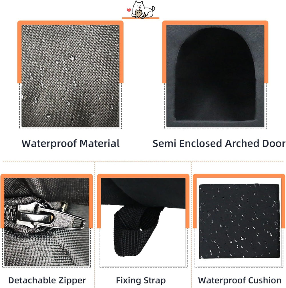 Katzenhaus Für Draußen Winterfest Wasserdicht Wetterfester Katzenhöhle Haustierhaus mit Katzenmatte Warm Hundehöhle Waschbar Hundehaus Tierheim Für Streuner Haustiere 40x35x40