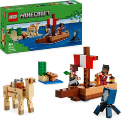 LEGO Minecraft El Viaje del Barco Pirata Calamar y Camello Figura Pirata Juguete Construcción de Barcos Juego de rol Regalo para niños y niñas 8 años 21259 Juegos de construcción Besuche den LEGO-Store Default Title
