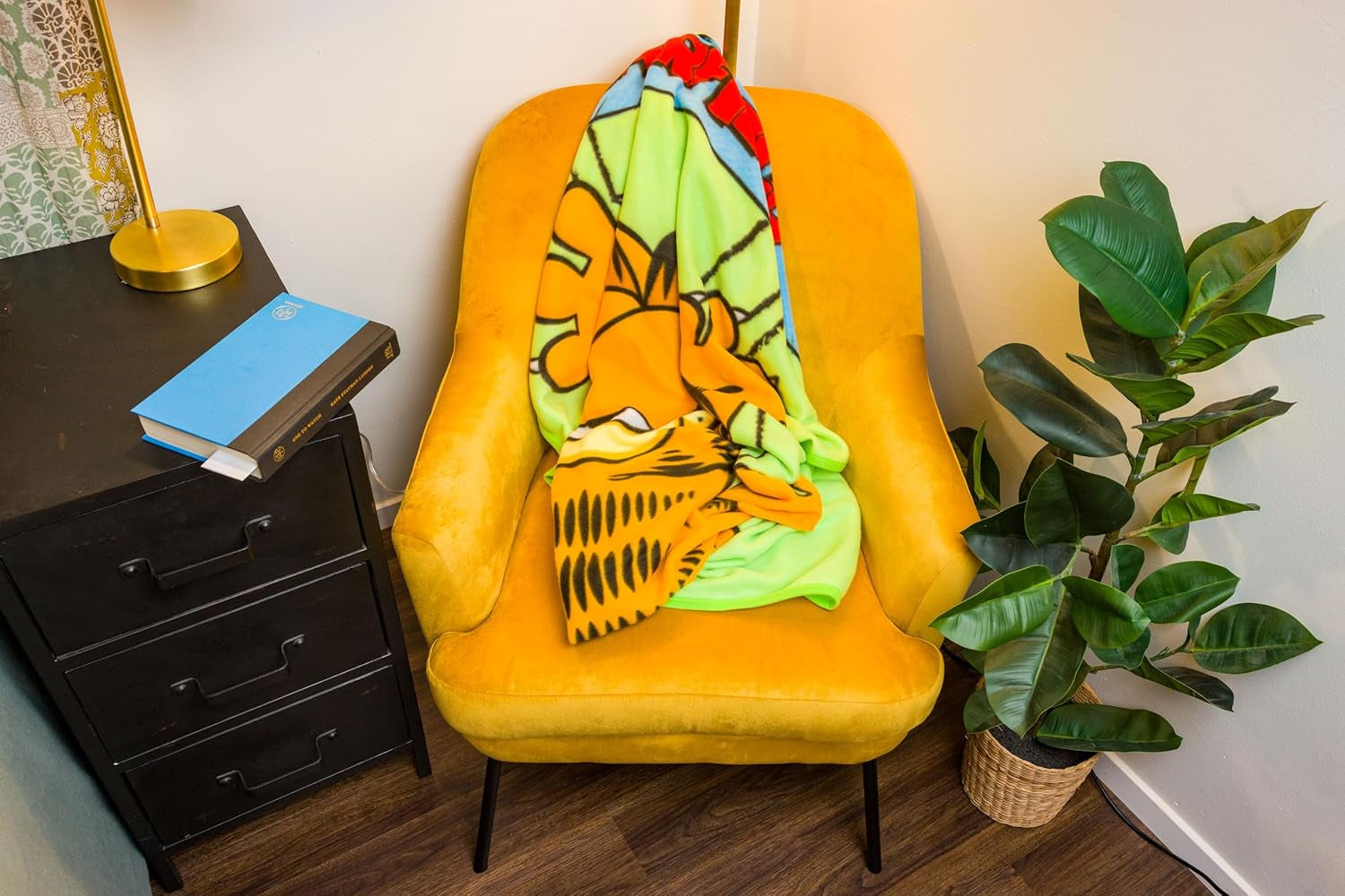 Silver Buffalo Garfield manta colgante, forro polar, 114,3 X 152,4 cm Silver Buffalo Camas y mantas