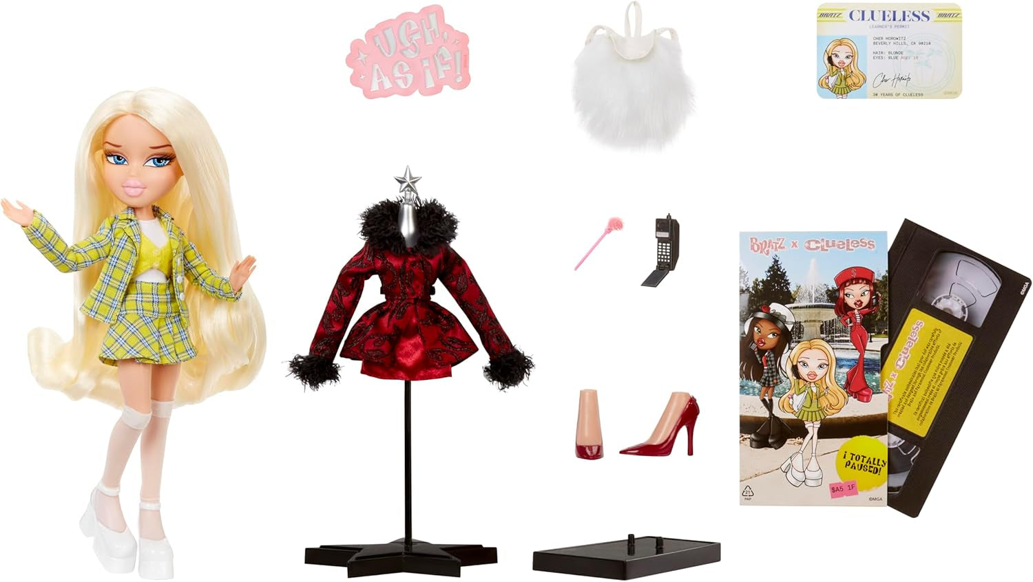 Păpușă Bratz Clueless Cher – Păpușă de film de colecție cu ținute și accesorii reale