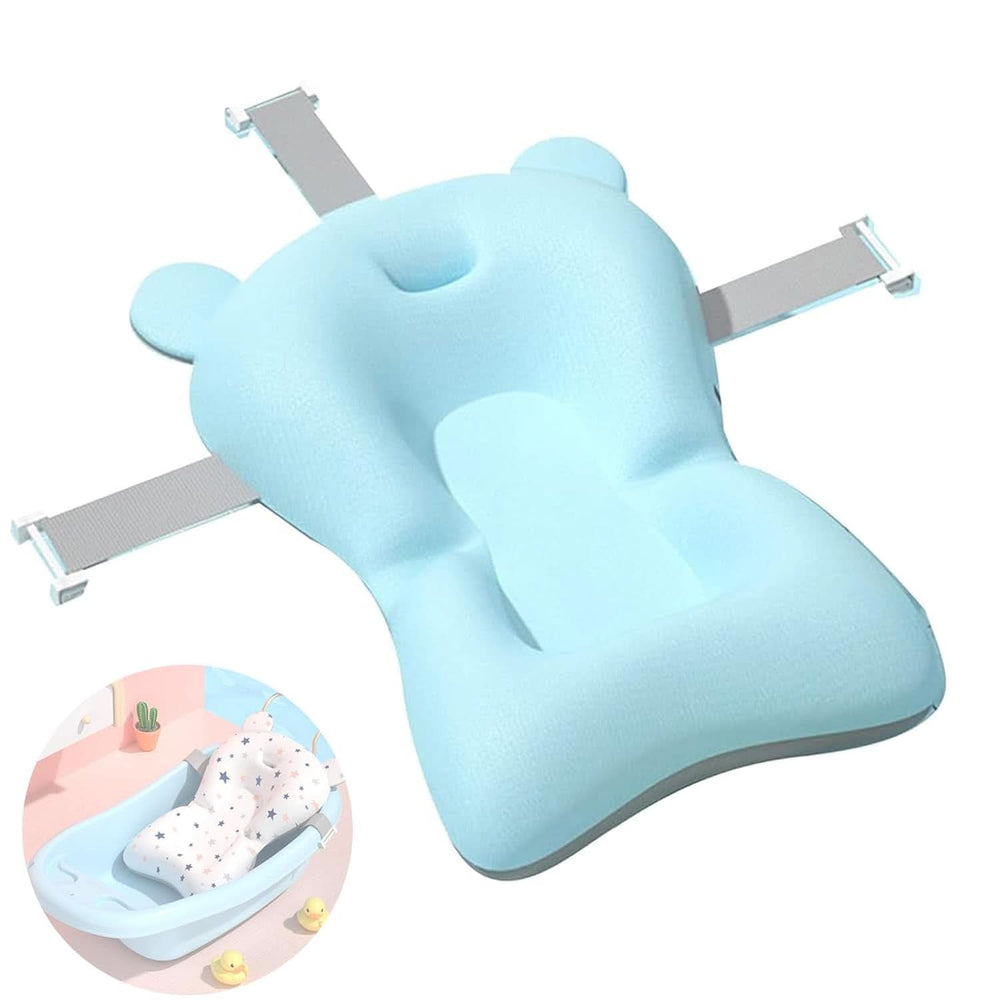 Almohada de apoyo para el baño del bebé Antideslizante Suave Secado rápido Ajustable Madre y bebé Naty Shop Azul claro