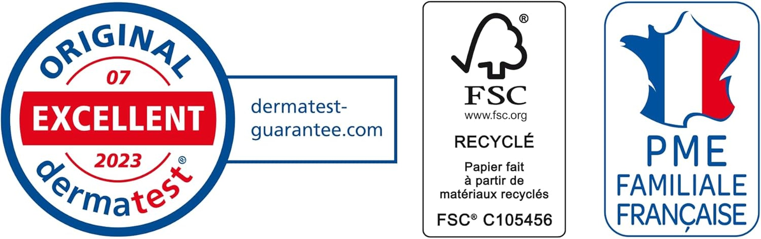 - Hârtie igienică 3 straturi - 3 straturi - hipoalergenică (certificată Dermatest) și ecologică (certificată Fsc) - 4 role comprimate = 8
