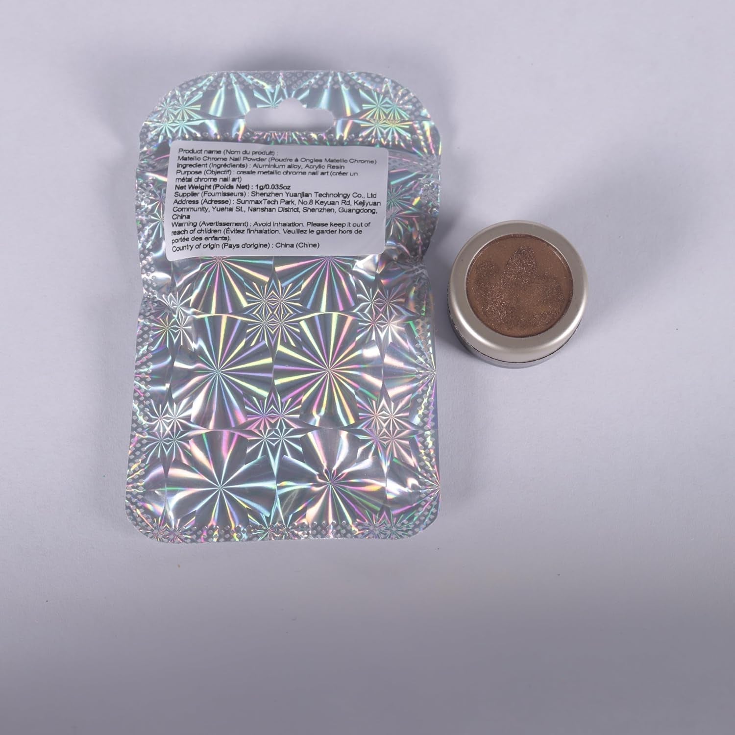 Chrome Nagel Pulver Spiegel Effekt Metallic Staub Holographische Glitter Glasierte Maniküre Dekoration Reflektierendes Pigment Für DIY Gel Polish Nail Art, Harz Handwerk, Geschenke Für Gold