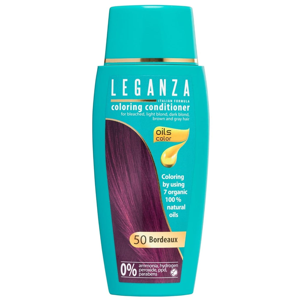 Leganza Natural Balm Hair Dye Colour 71 Café Latte | Vopsea de păr fără amoniac | Îmbogățită cu 7 uleiuri naturale | 150 ml Vopsea pentru par Naty Shop 50 Bordeaux
