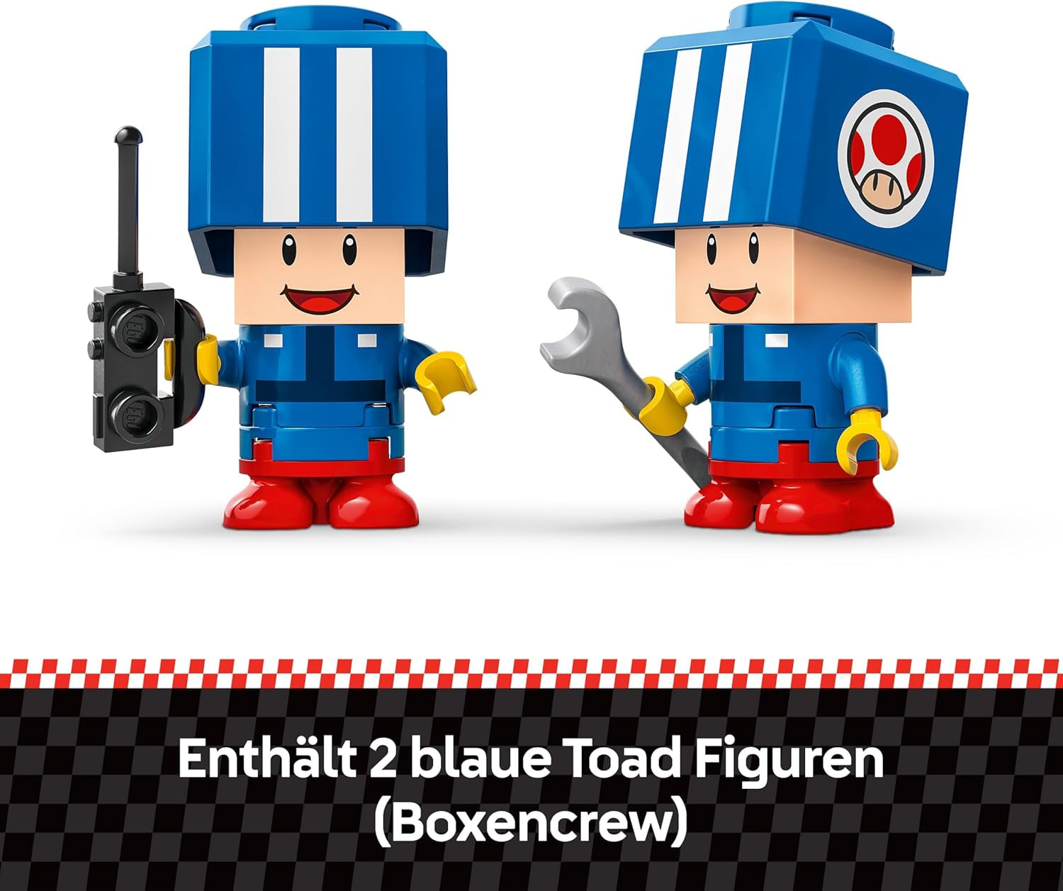LEGO Super Mario: Mario Kart - Set de garaje de Toad, juguete mecánico de Nintendo con 2 figuras del personaje de Toad azul para juego independiente, regalo de cumpleaños para niños, niñas y jugadores a partir de 8 años 72035