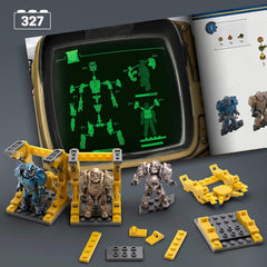 Figuras de acción de MEGA Fallout, colección T-60 Power Armor con 327 piezas, 5 figuras de acción y accesorios para sammler