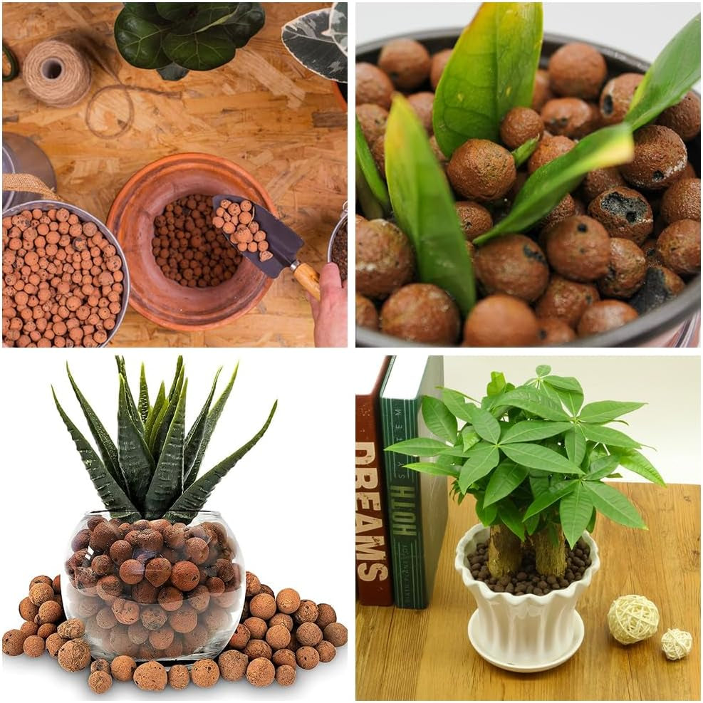 Gránulos de arcilla de grano grueso, gránulos de arcilla expandida, gránulos de plantas, sustrato de plantación hidropónica de arcilla expandida de 1 litro, gránulos de arcilla de granulación de 5-8 mm