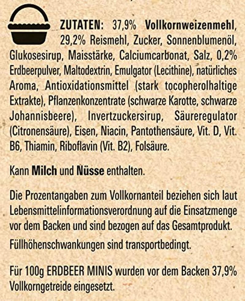 NESTLE Strawberry Minis, cereal con sabor a fresa y harina integral, set 7 x 375 gramos Cereales Naty Shop