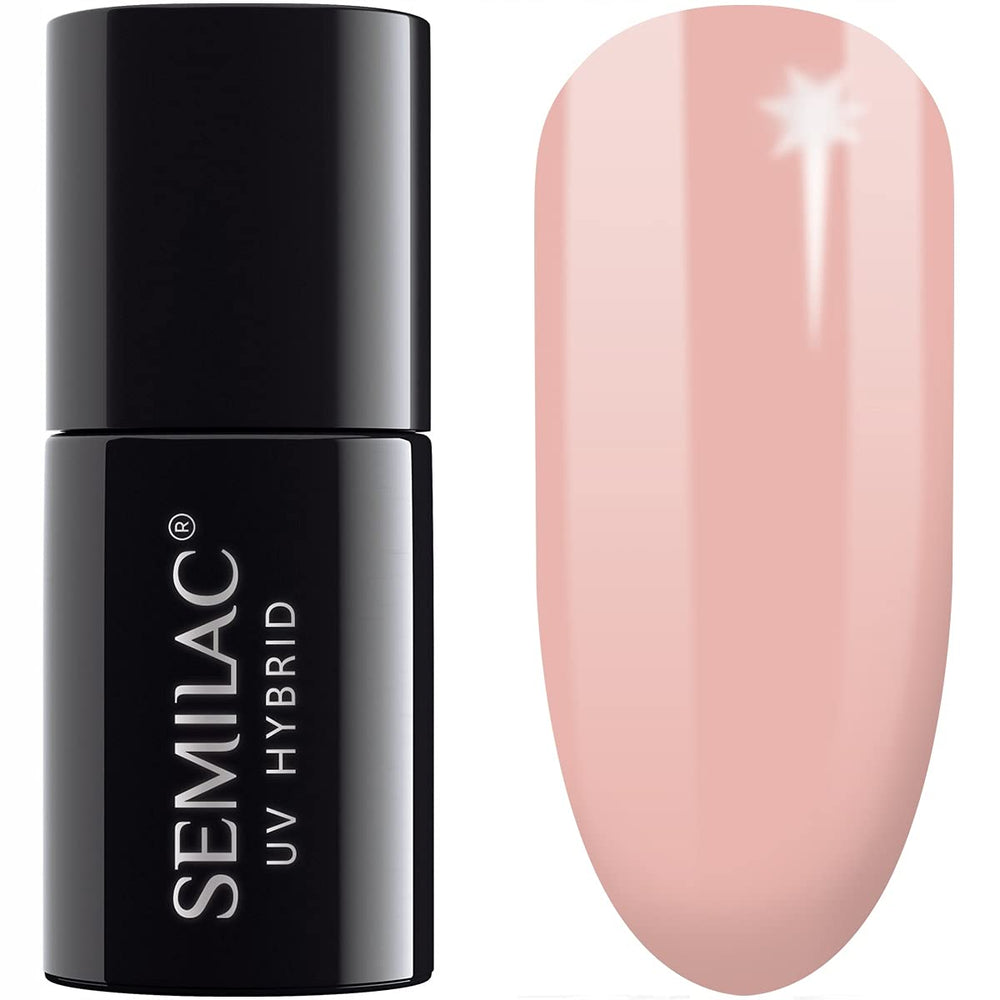 Semilac UV Nagellack Hybrid 404 Muffin de Frijoles Negros 7ml Kollektion Sabores de Otoño