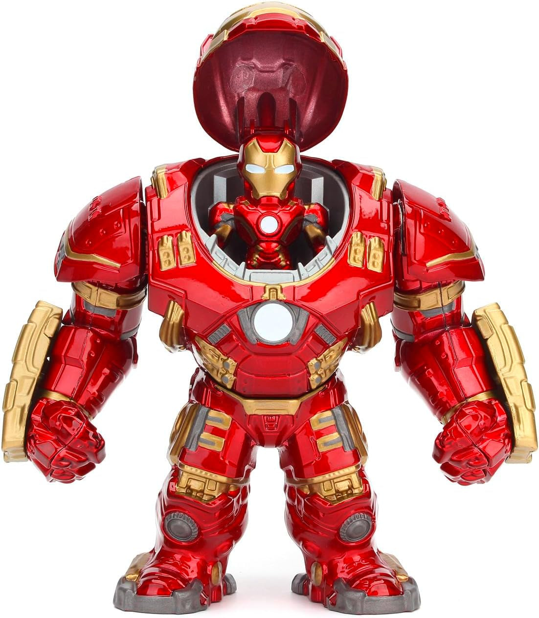 Jada Toys Marvel Figura Hulkbuster & Ironman, Casco Abierto y Cerrado, Figuras Coleccionables, Set, Die-Cast, Rojo, Tamaño: 6 pulgadas Hulkbuster y 2 pulgadas Ironman Figuras de acción Naty Shop