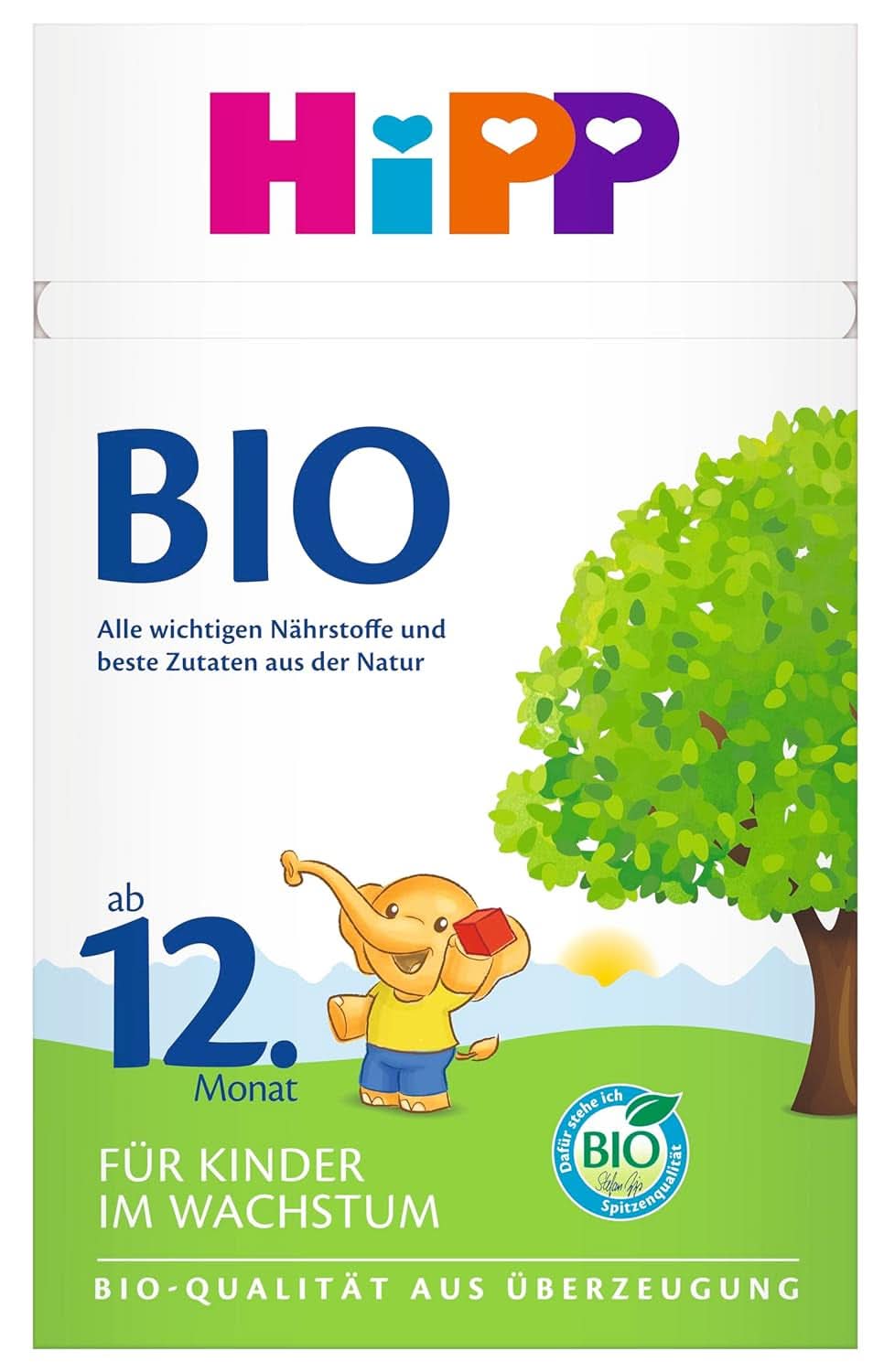 Hipp BIO, leche para niños, pack de 4 (4 x 600 g) Madre e Hijo Naty Shop New Formula Leche de fórmula ecológica para niños