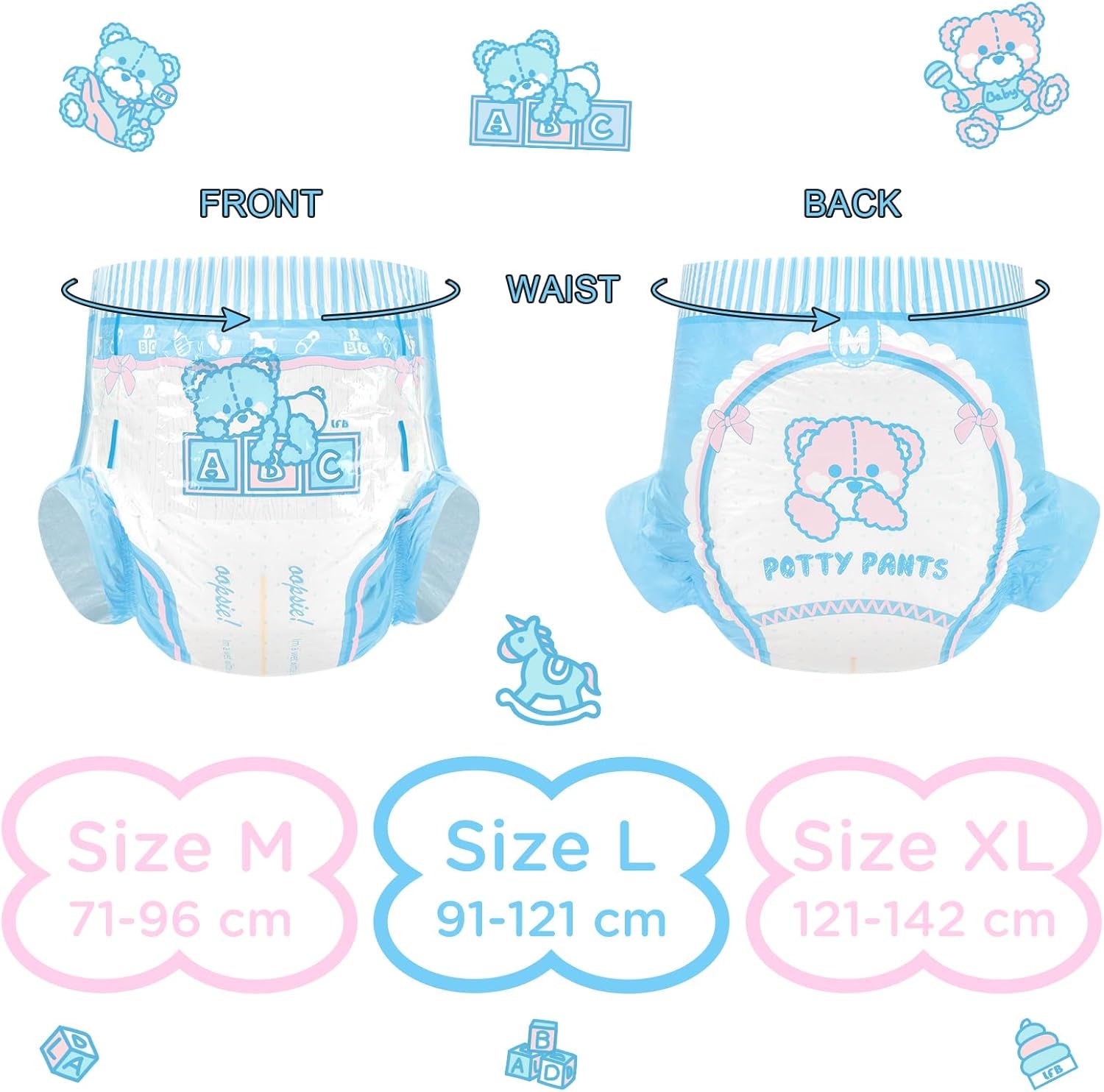 Pañales Estampados Para Adultos 5500-5800ml 10 Piezas - Calzoncillos De Baño (XL)