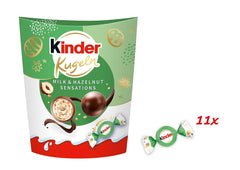 Kinder Milk & Hazelnut Sensations bolitas 90g - Bolitas de chocolate con leche con relleno cremoso de leche y trozos de avellana - Chocolate de Pascua, dulces de Pascua - Regalo y souvenir de Pascua