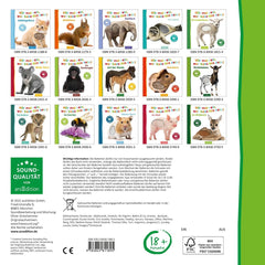 Ascultă, cine ar putea fi? - Animale de fermă: mângâie și ascultă | Carte ilustrată din carton de înaltă calitate cu 5 sunete și elemente tactile pentru copii cu vârsta de peste 18 luni Jucarii Bebe Naty Shop