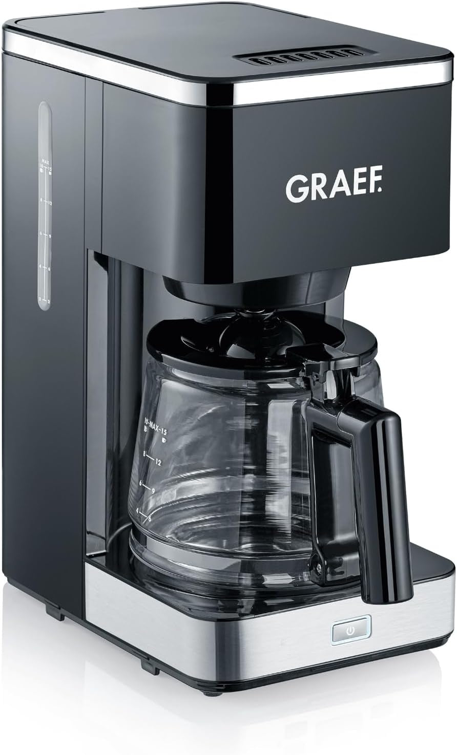 GRAEF. Espressor cu filtru FK402 Negru, 1,25 L, funcție de menținere la cald, temporizator, funcție de pre-infuzare, cap de infuzare pentru dezvoltarea optimă a aromei, utilizare ușoară