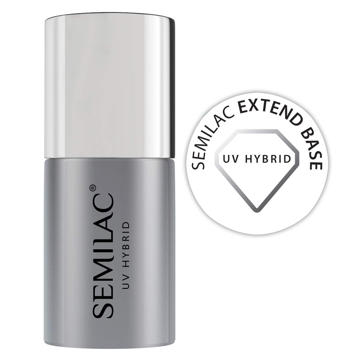 Semilac Pure & Clean base de esmalte de uñas UV 7ml – Base híbrida autonivelante para uñas sensibles
