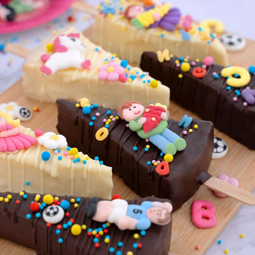 Günthart, 8 figurine de zahăr pentru începutul școlii și litere, 115 grame Sprinkles Naty Shop