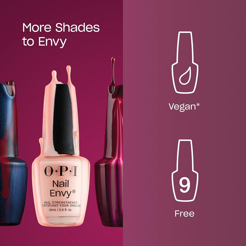 OPI Nail Envy - Fortalecedor vegano para uñas dañadas - Cuidado restaurador de uñas con tecnología Tri-Flex y biotina - para uñas naturales 95% más fuertes* en una semana