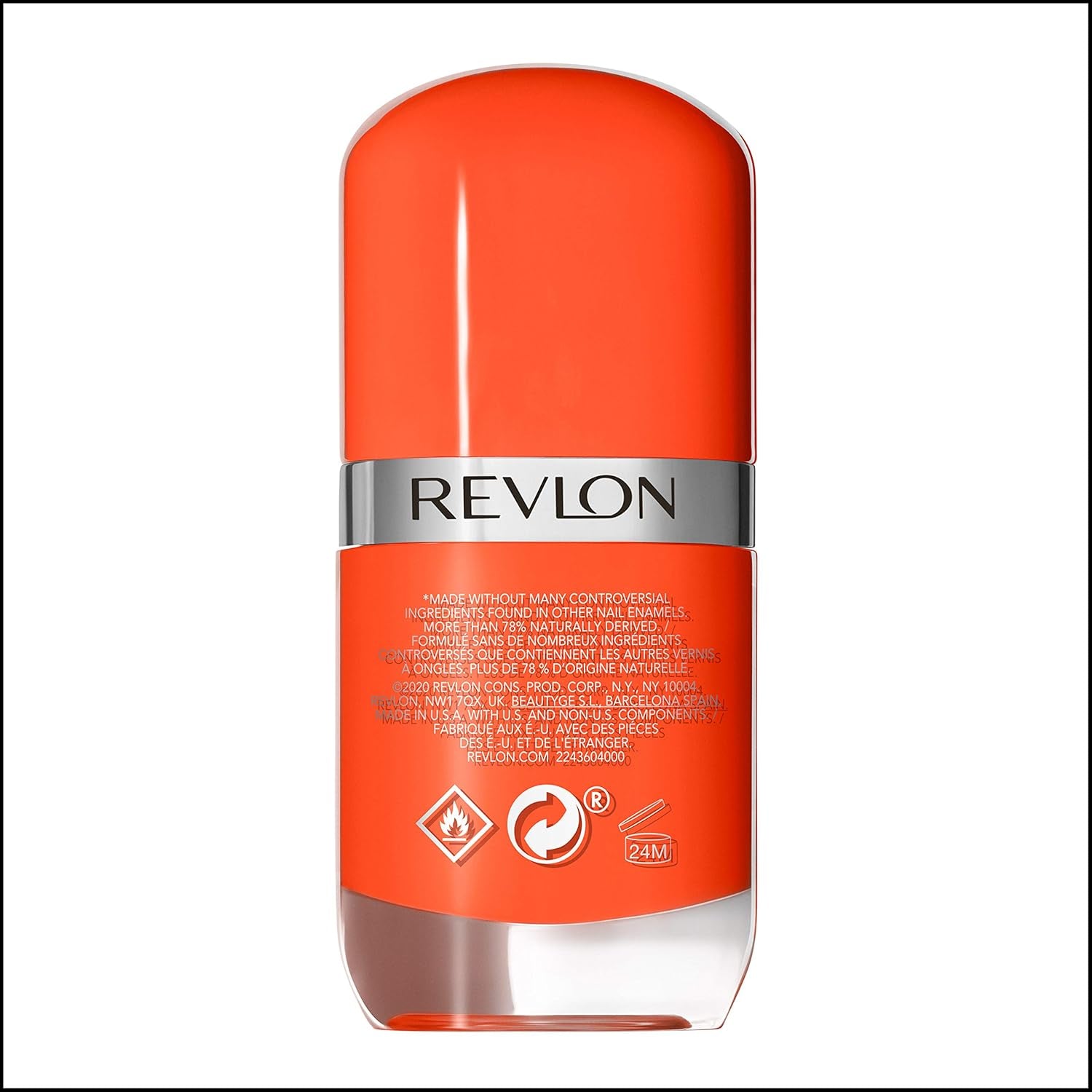 Revlon Ultra HD Snap Esmalte de uñas Fórmula vegana de larga duración Secado rápido Una capa Color de cobertura total (8 ml) Hot Stuff (007) Unisex