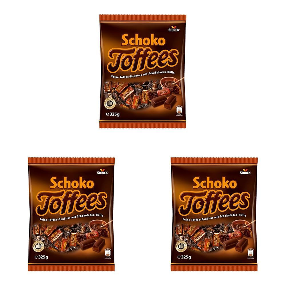Caramelos de chocolate - 3 x 325g - Caramelo de chocolate con glaseado de chocolate amargo (30%)