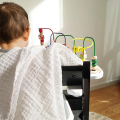 MAKIAN Cuadrados de muselina, paquete de 10, 80x80 cm, certificado Oeko-TEX® Standard 100, 10 paños para eructar de primera calidad - Cuadrados de tela de doble tejido / Cuadrados de muselina, resistentes a la ebullición - Blanco