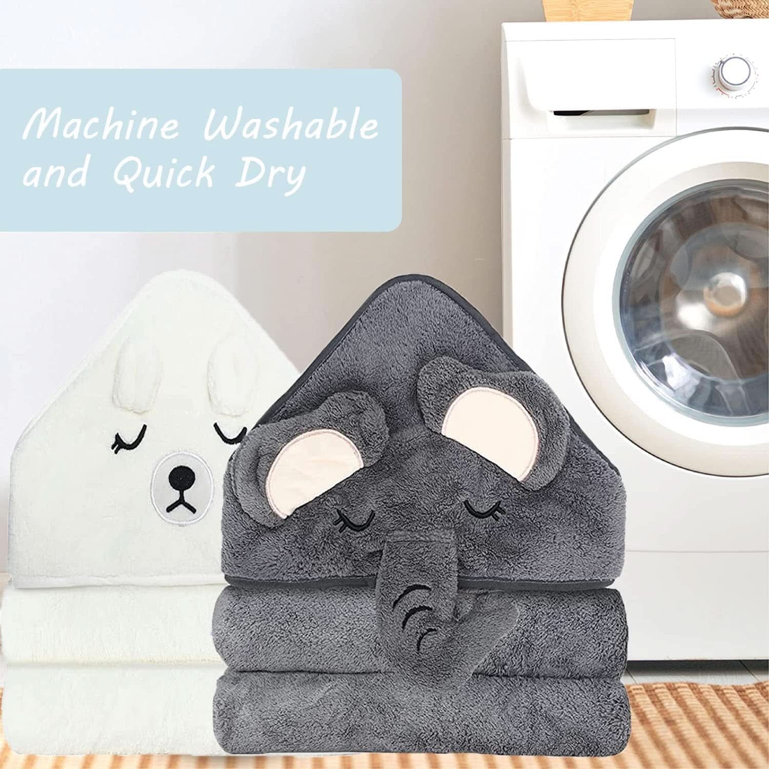 Pack de 2 toallas de baño con capucha 80 x 80 cm Madre e Niño Naty Shop