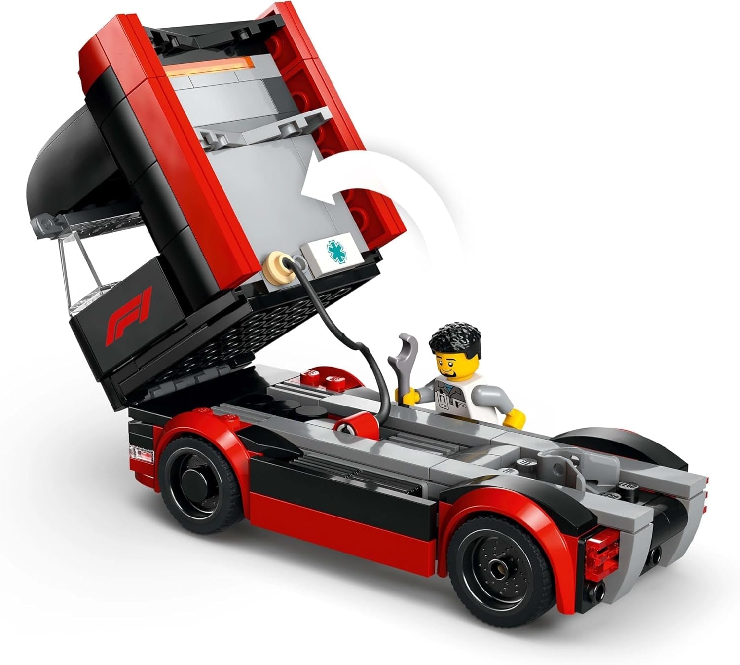 LEGO City Transporter F1 con coches de carreras RB20 y AMR24 F1 - Transporter de coches de juguete para los equipos de Fórmula 1 Red Bull y Aston Martin - Incl. 5 minifiguras: regalo para niños y niñas a partir de 8 años 60445 Juegos de construcción Besuche den LEGO-Store